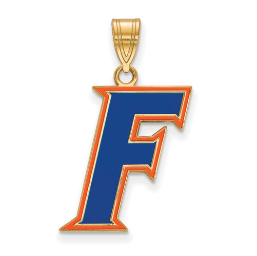 SS w/GP University of Florida Large Enamel Pendant