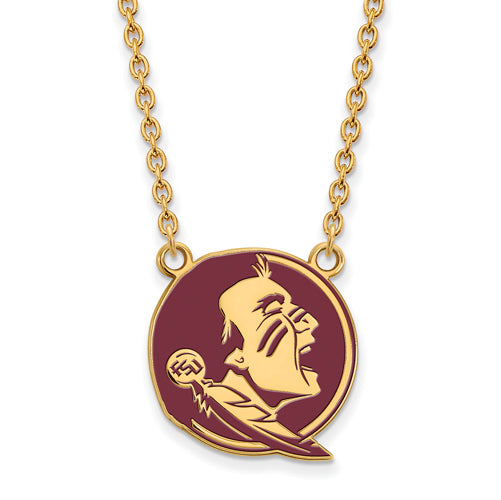 SS w/GP Florida State University Lg Enl Pend w/Necklace