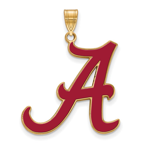 SS w/GP University of Alabama XL Enamel Pendant