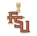 SS w/GP Florida State University Large F-S-U Enamel Pendant