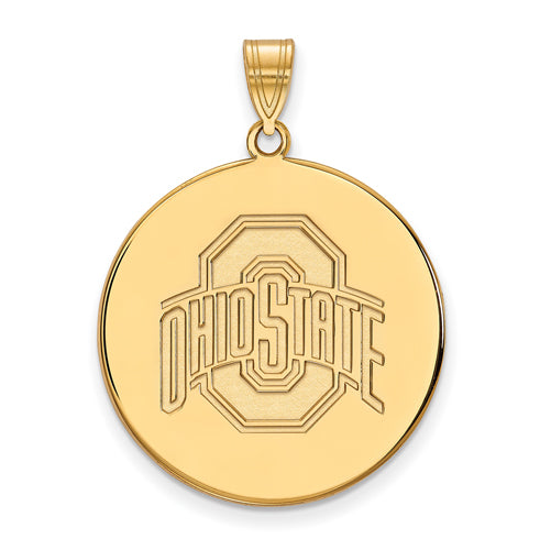 10ky Ohio State U XL Buckeyes Logo Disc Pendant