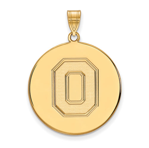 14ky Ohio State U XL Athletic "O" Disc Pendant