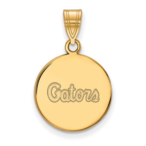 14ky University of Florida Medium "GATORS" Disc Pendant