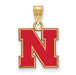 SS w/GP University of Nebraska Small Enamel Pendant