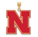 SS w/GP University of Nebraska XL Enamel Pendant