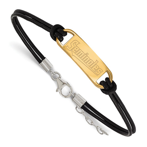 SS GP Florida State University Small Center Leather Bracelet