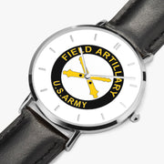 Perspective View - Field Artillery Ultra Thin Watch (Black Strap)