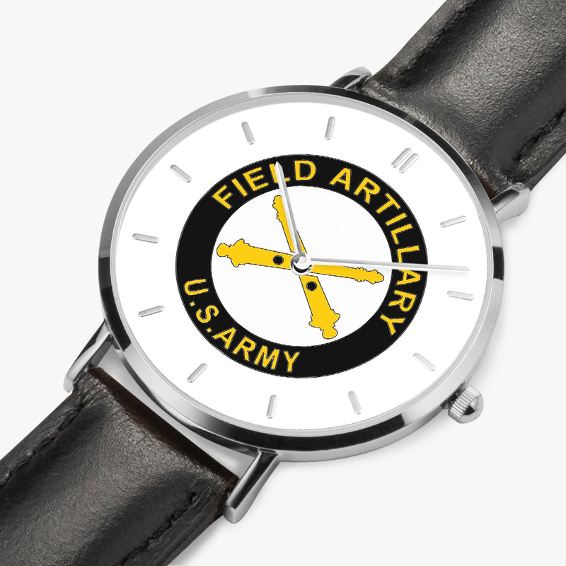Perspective View - Field Artillery Ultra Thin Watch (Black Strap)