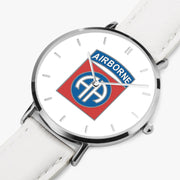 Perspective View - 82nd Airborne Division Ultra Thin Watch (White Strap)
