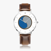 Top View - 29th Infantry Division Ultra Thin Watch (Brown Strap)