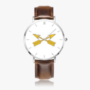 Top View - Special Forces Ultra Thin Watch (Brown Strap)