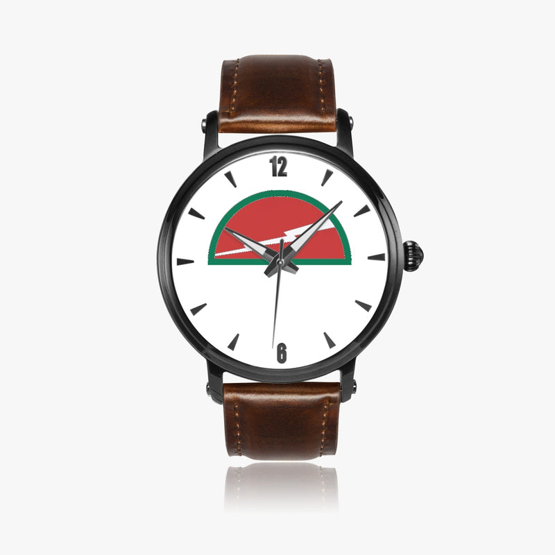 78th Infantry Division-46mm Automatic Watch with a Brown Leather Band
