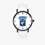 173rd Airborne Brigade-46mm Automatic Watch with a White Leather Band