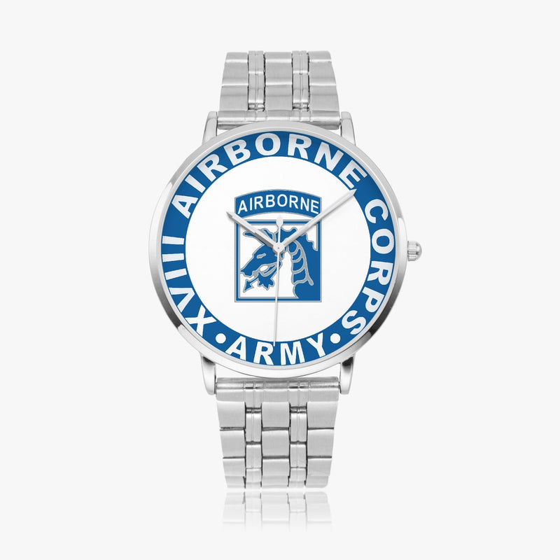 XVIII Airborne Corps Silvertone Watch