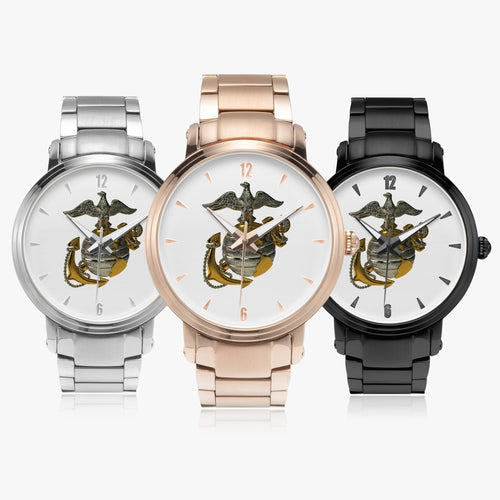 Family of United States Marine Corps 46mm Automatic Steel Strap Watches