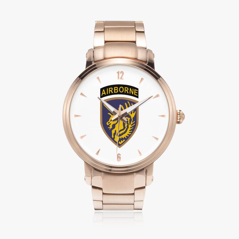 13th Airborne Division-46mm Automatic Steel Strap Gold Watch