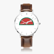 Top View - 78th Infantry Division Ultra Thin Watch (Brown Strap)