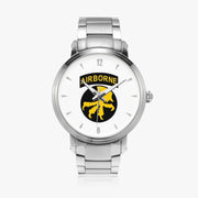 17th Airborne Division-46mm Automatic Steel Strap Silver Watch