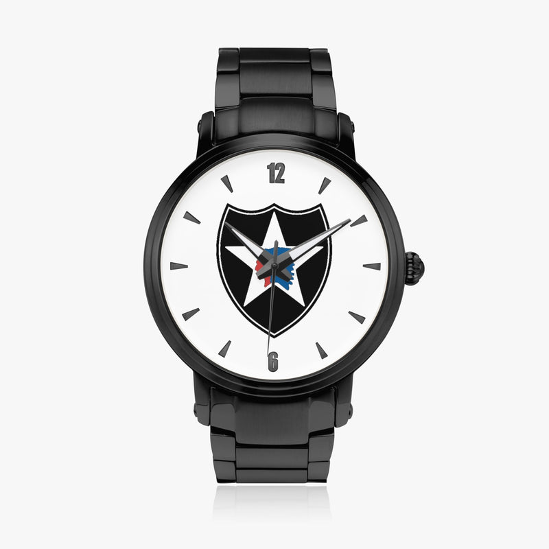 2nd Infantry Division-46mm Automatic Steel Strap Black Watch