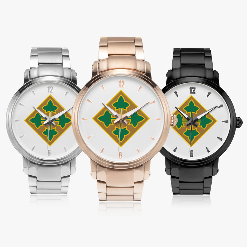 Family of 4th Infantry Division 46mm Automatic Steel Strap Watches
