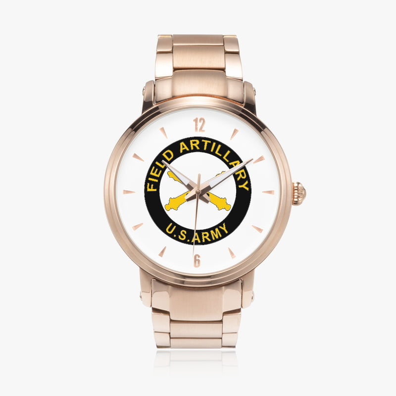 Field Artillery-46mm Automatic Steel Strap Gold Watch