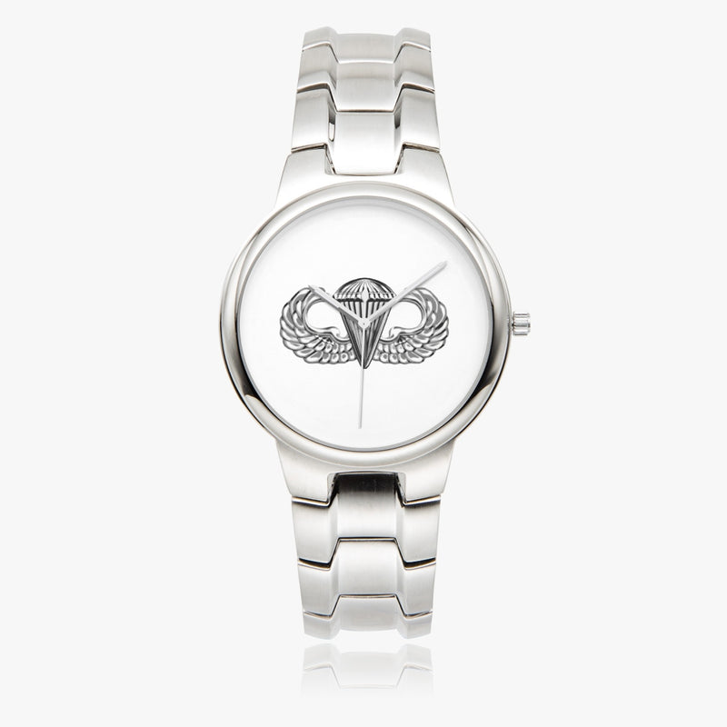 Basic Parachutist-Silver Stainless Steel Silver Quartz Watch