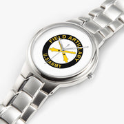 Top View - Field Artillery-Silver Stainless Steel Silver Quartz Watch