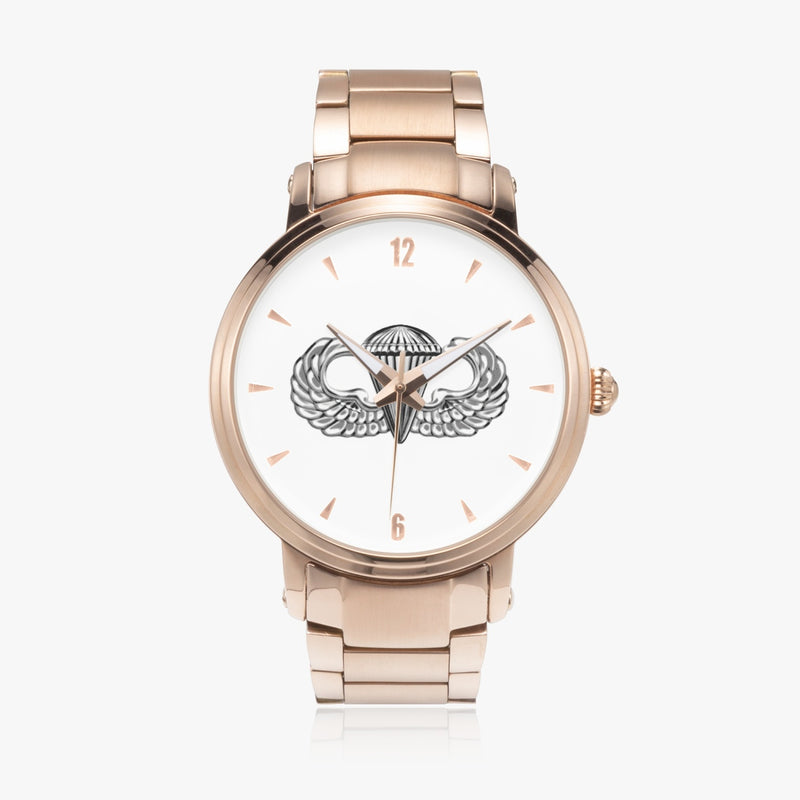 Basic Parachutist-46mm Automatic Steel Strap Gold Watch
