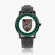 US Forces Afghanistan-Wide Type Black Watch with a Black Leather Band