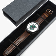 Watch Case with 104th Infantry Division-46mm Automatic Watch (Brown Strap)
