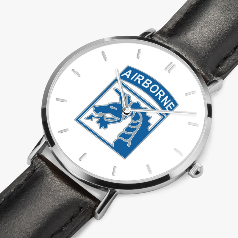Perspective View - XVIII Airborne Corps Ultra Thin Watch (Black Strap)