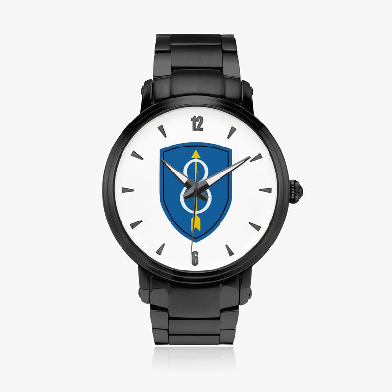 8th Infantry Division-46mm Automatic Steel Strap Black Watch