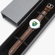 Watch Case with 75th Ranger Regiment Ultra Thin Watch (Brown Strap)