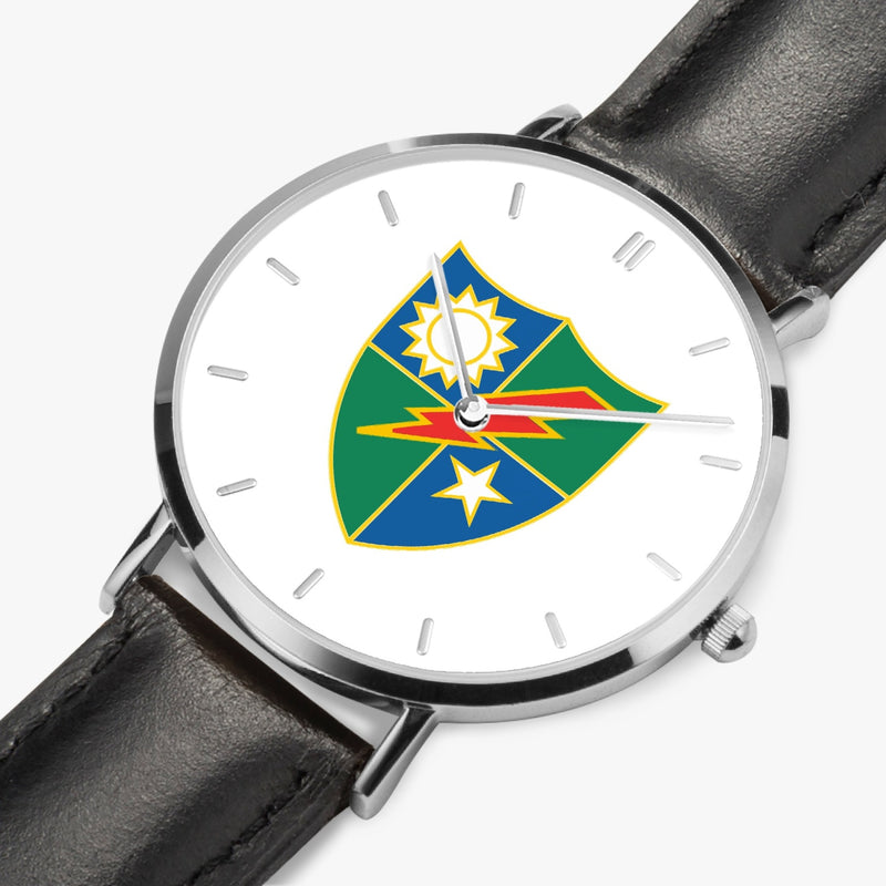 Perspective View - 75th Ranger Regiment Ultra Thin Watch (Black Strap)