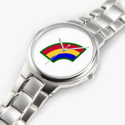 Top View - 42nd Infantry Division-Silver Stainless Steel Silver Quartz Watch