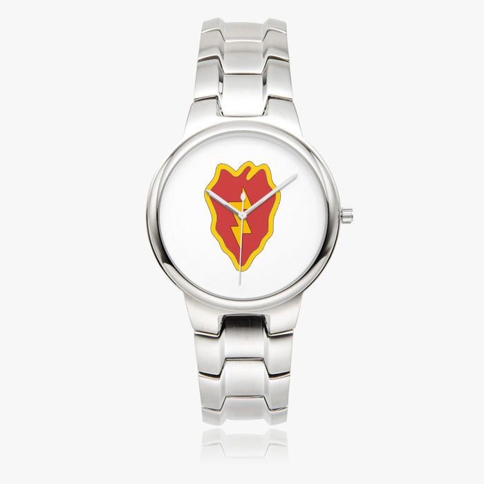 25th Infantry Division-Silver Stainless Steel Silver Quartz Watch