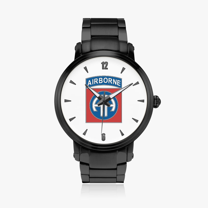 82nd Airborne Division-46mm Automatic Steel Strap Black Watch