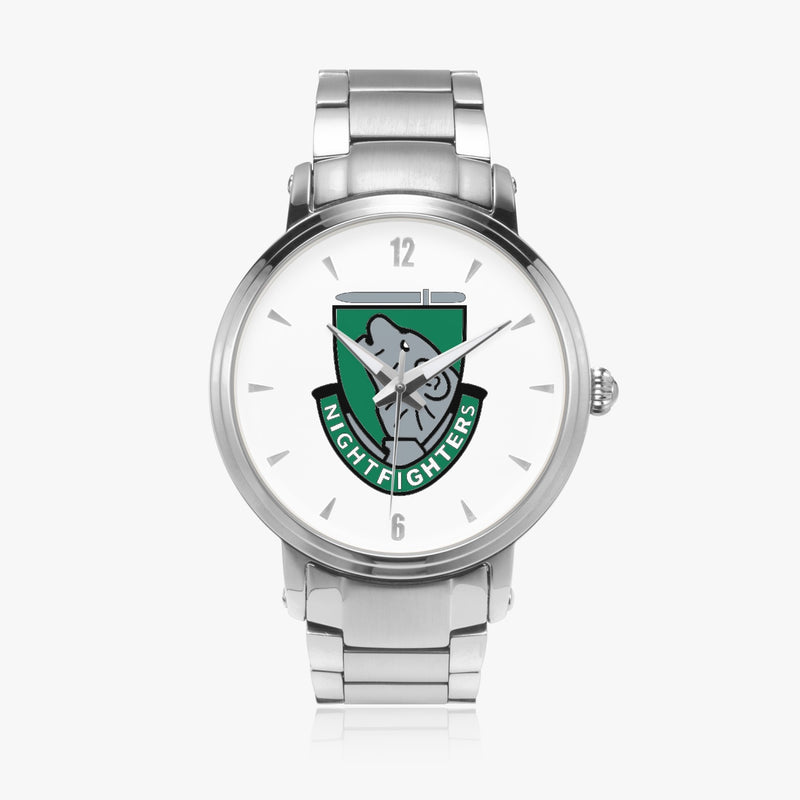 104th Infantry Division-46mm Automatic Steel Strap Silver Watch