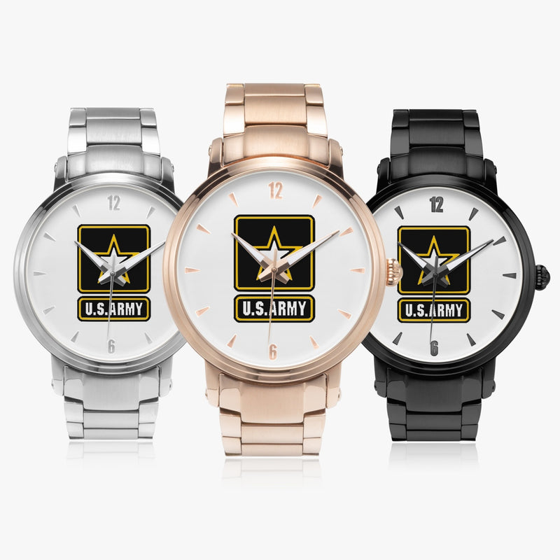 Family of US Army 46mm Automatic Steel Strap Watches