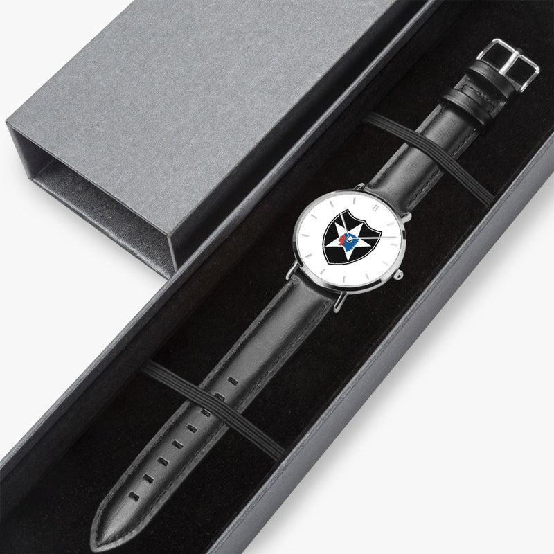 Watch Case with 2nd Infantry Division Ultra Thin Watch (Black Strap)