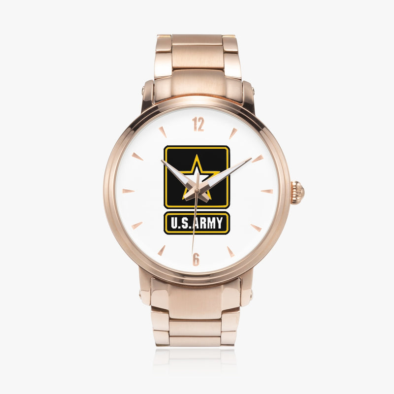 US Army-46mm Automatic Steel Strap Gold Watch