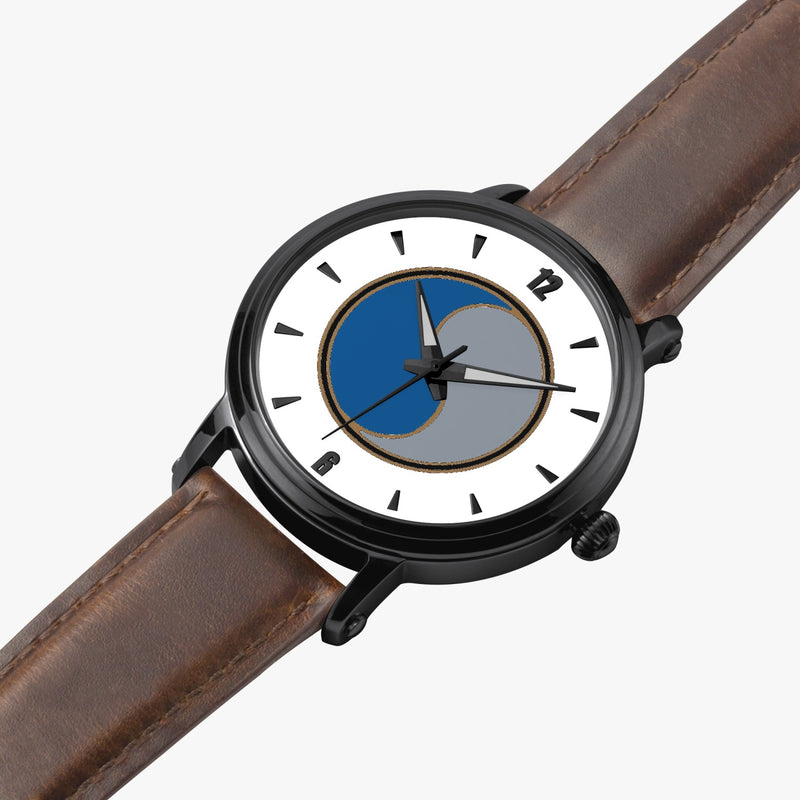 29th Infantry Division-46mm Automatic Watch is displayed in a perspective view on a white background with a brown leather band