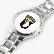 Top View - 101st Airborne Division-Silver Stainless Steel Silver Quartz Watch