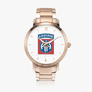 82nd Airborne Division-46mm Automatic Steel Strap Gold Watch