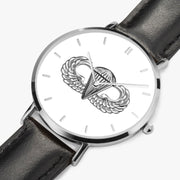Perspective View - Basic Parachutist Ultra Thin Watch (Black Strap)