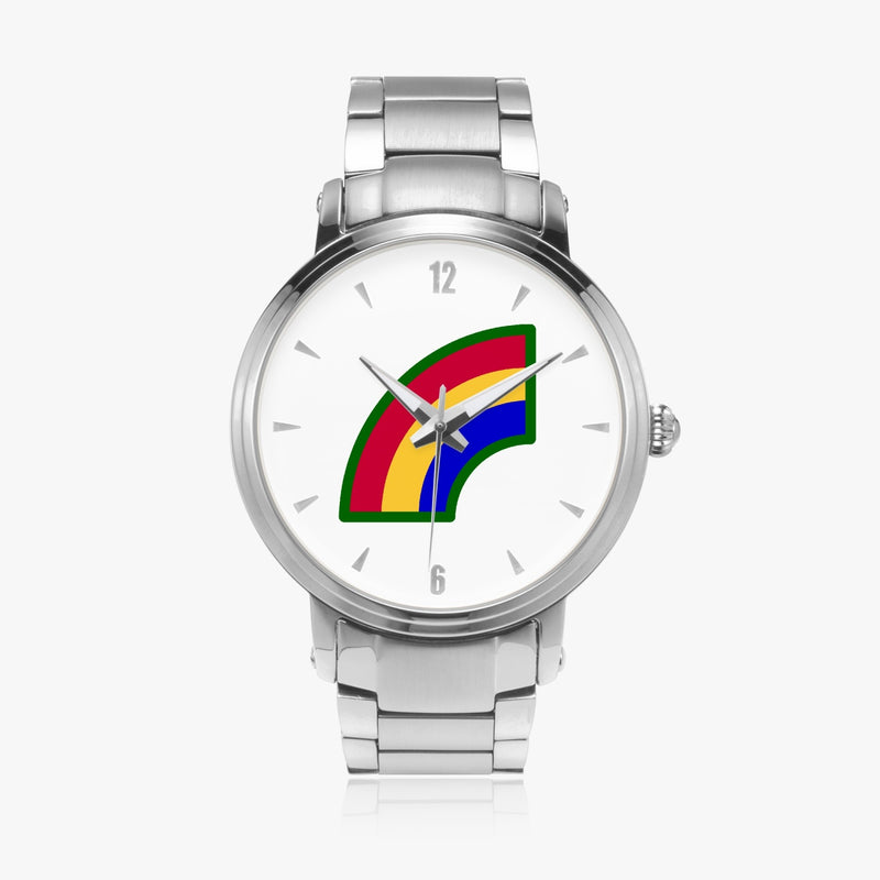 42nd Infantry Division-46mm Automatic Steel Strap Silver Watch