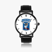 173rd Airborne Brigade-46mm Automatic Watch with a Black Leather Band
