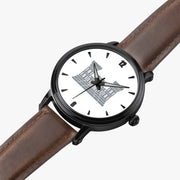 Combat Engineer-46mm Automatic Watch is displayed in a perspective view on a white background with a brown leather band