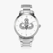 Master Parachutist-46mm Automatic Steel Strap Silver Watch