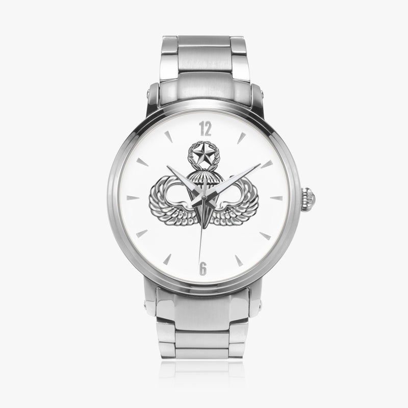 Master Parachutist-46mm Automatic Steel Strap Silver Watch